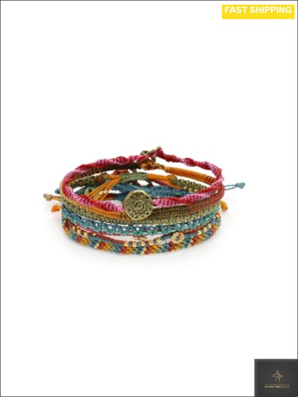 Handmade Beaded Stackable Bracelet Set for Women Boho Waxed Cord